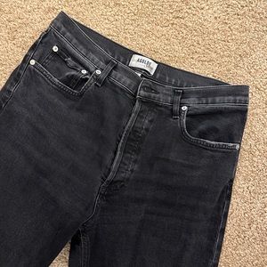 Agolde Riley High-Rise Cropped Straight-Leg Jeans